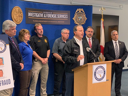 Patronis Announcing 10 Arrests in $42.7 Million Insurance Fraud Bust