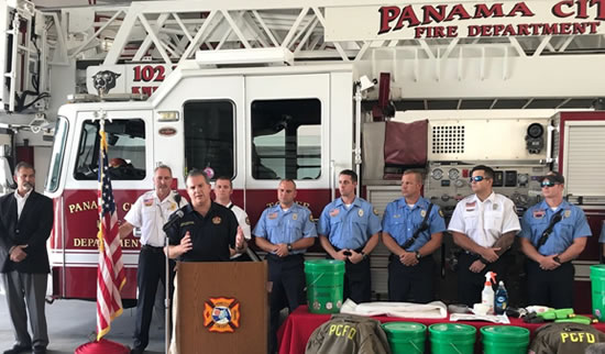 Patronis Delivers Cancer-Fighting Kits to the Panama City Fire Department