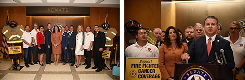 Patronis speaking at Fire fighter cancer event