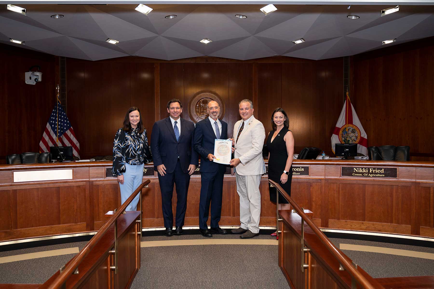 Jimmy Patronis presented a resolution honoring Florida Supreme Court Justice Alan Lawson