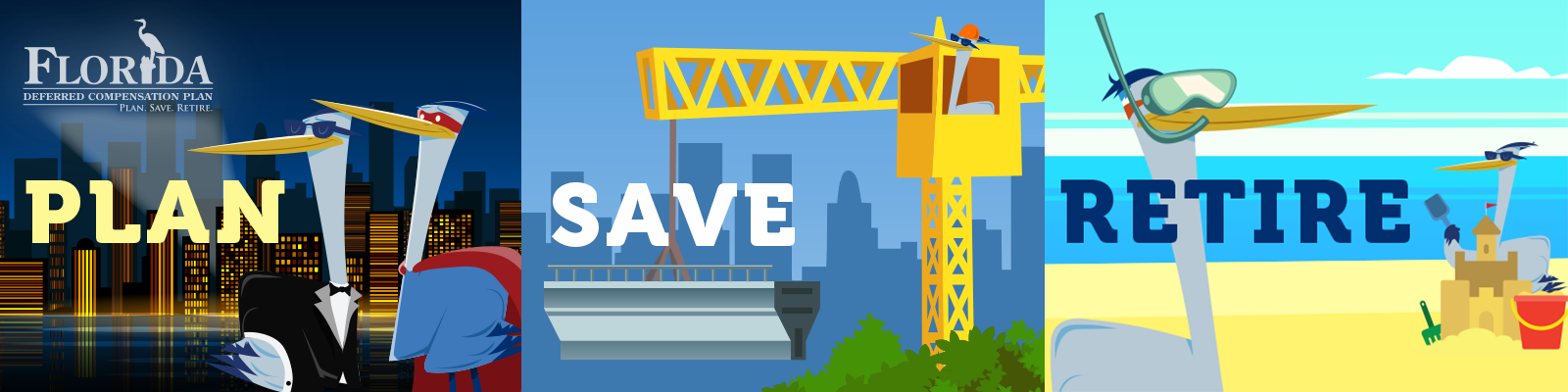 Plan Save & Retire brand logos merged as single header