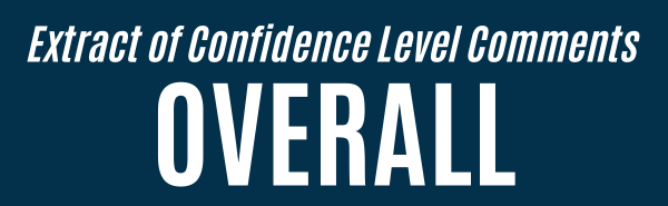 Confidence Level Comments - All