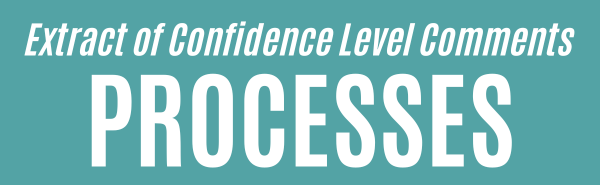 Confidence Level Comments - Processes