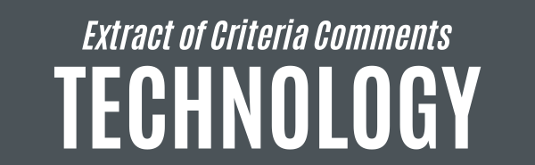Criteria Comments - Technology