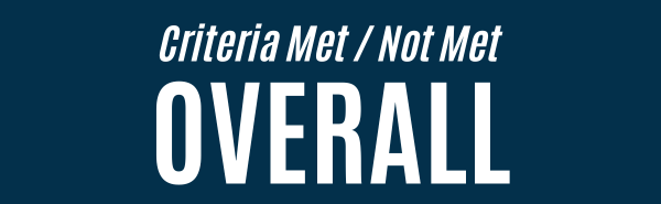 Criteria Met/Not Met - All