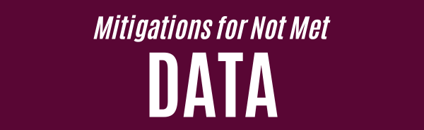 Mitigations for Not Met - Data Mitigations for Not Met - Data