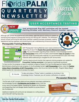 screen grab of Q1 newsletter