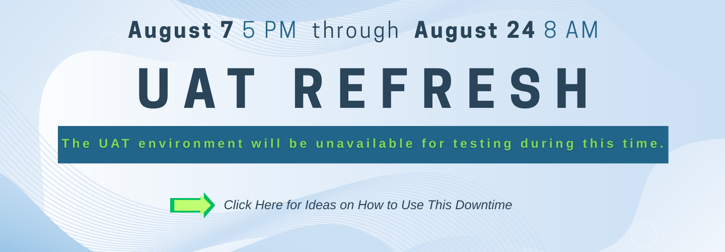 UAT Refresh