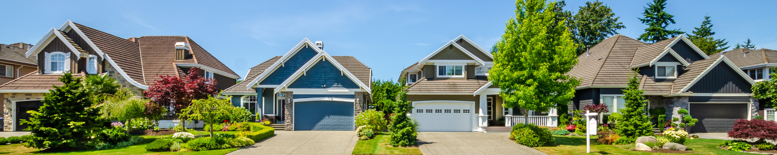 Row of Houses in a Neighborhood