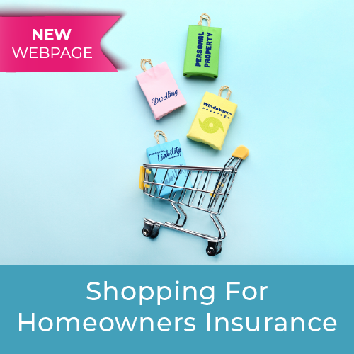Shopping For Homeowners Insurance - New Webpage