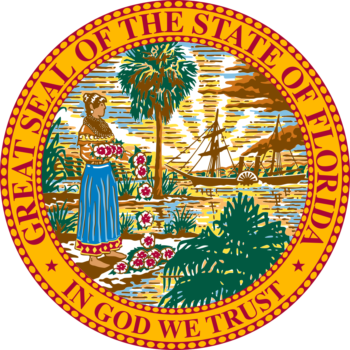 Great Seal of Florida - In God We Trust