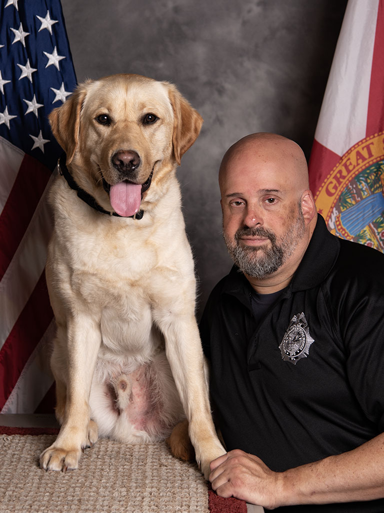 K9 Rex and Handler Alex Galan