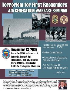 Terrorism Class flyer for November 13, 2025