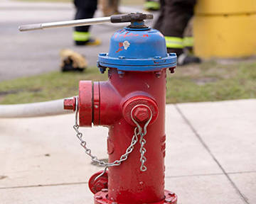 fire hydrant with wrench