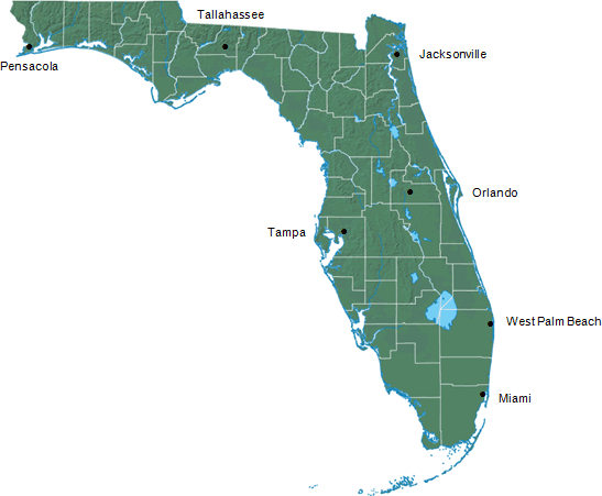 Map of  Employee Assistance District Offices